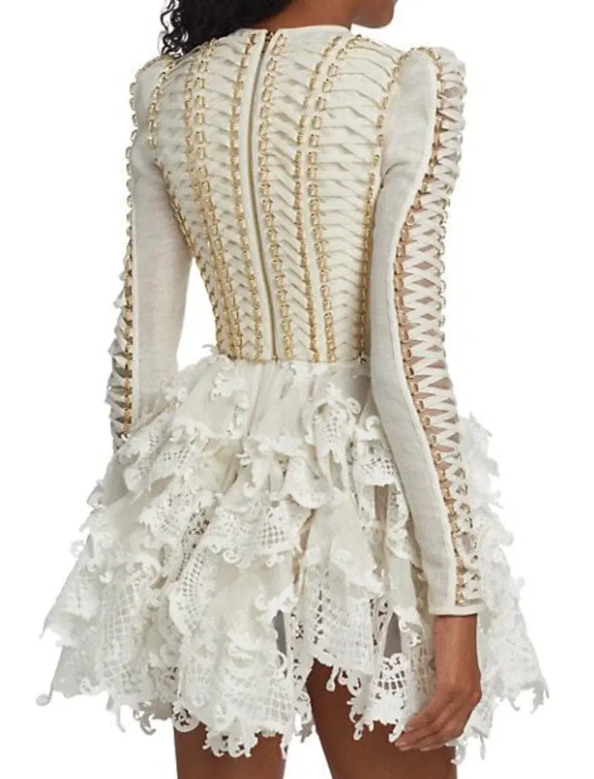 Zimmermann Coaster Corset Laced Dress Ivory Size 0 / AU 8 - Image 2