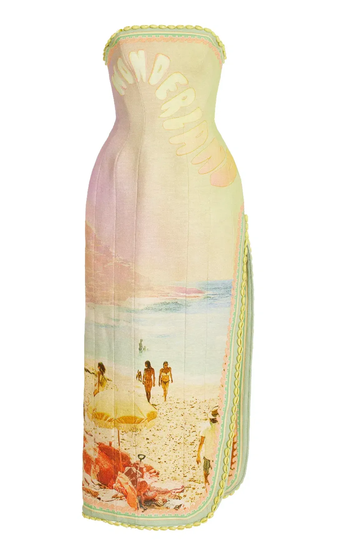 Zimmermann Coaster Structured Midi Dress Poster Print Size 0 / AU 8 for rent on The Volte - main image