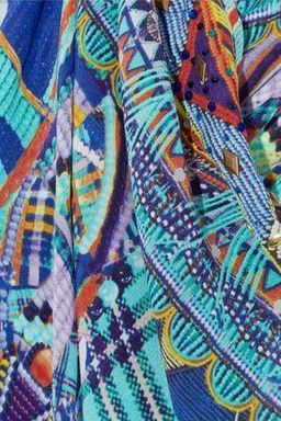 Camilla Divinity Dance Short Round Neck Kaftan Print One Size for rent on The Volte - image 2