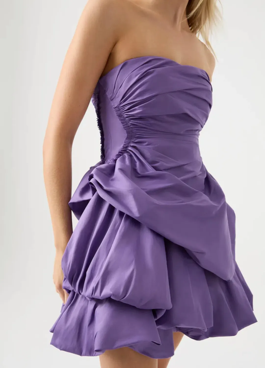 Aje Day Break Strapless Mini Deep Violet Size AU 8 for rent on The Volte - main image