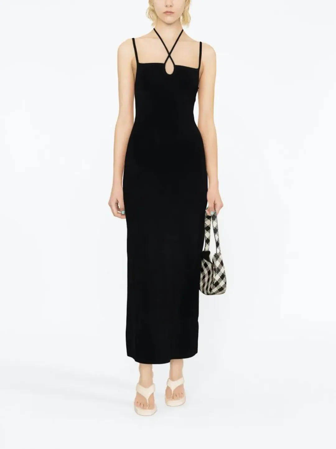 Sir The Label Nadja Midi Dress Black Size 1 / 8 AU for rent on The Volte - main image