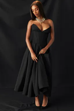 House Of CB Lady Strapless Midi Dress Black Size S / AU 8 for rent on The Volte - image 7