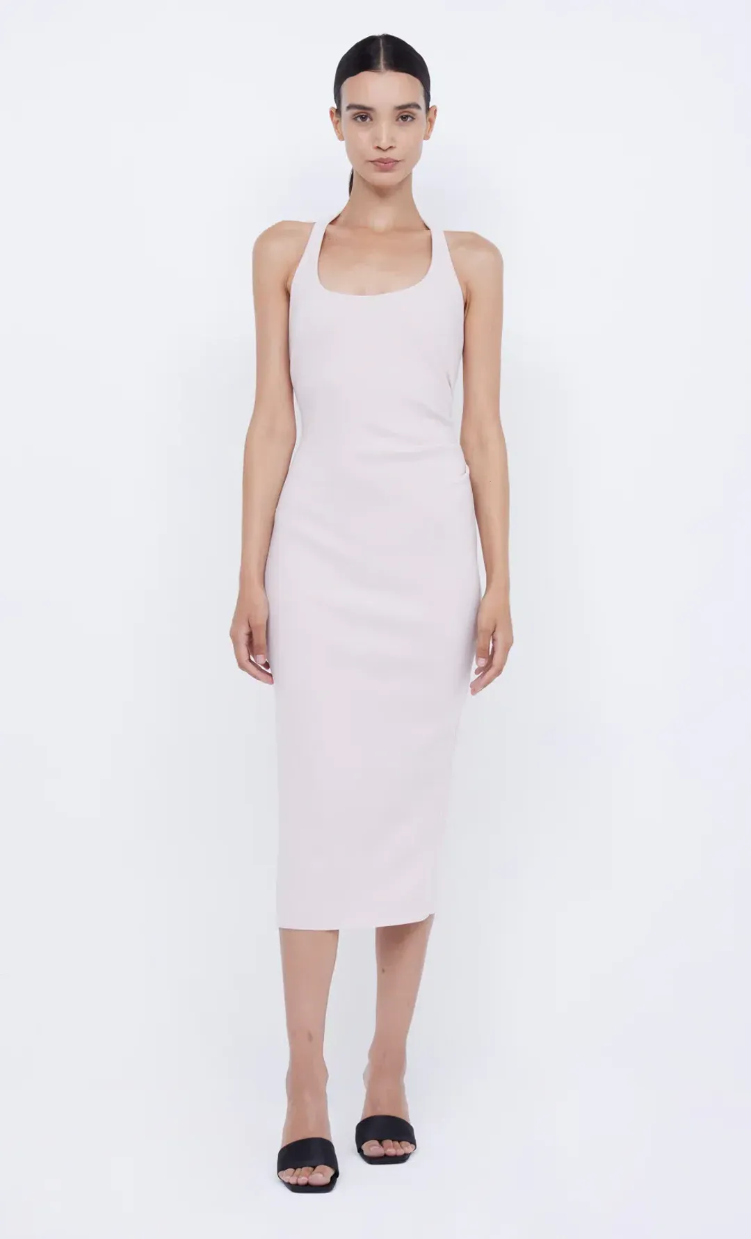 Bec & Bridge Cyndie Halter Midi Dress Vanilla Bean Size AU 8 for rent on The Volte - main image