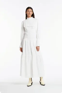 Sir The Label Diana Smocked Gown Ivory Size 1/AU 8 for rent on The Volte - image 1