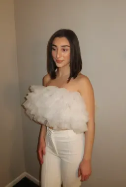 Selezza London Noelle Tulle Top White Size 6 for rent on The Volte - image 2