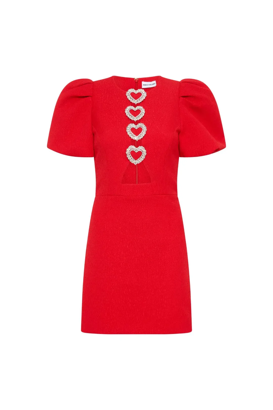 Rebecca Vallance Chiara Puff Sleeve Mini Dress Red Size 12 for rent on The Volte - main image