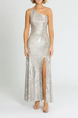 Montique Elle Sequin Mink Gown in Mink Size 10 for rent on The Volte - image 1