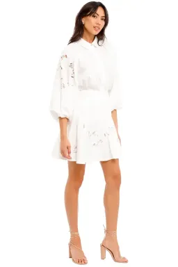 Ministry of Style Wild Bloom Blouse and Skirt Set in Ivory Size 10 for rent on The Volte - image 2