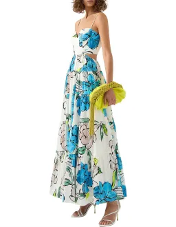 AJE BOTANICAL TIERED MAXI DRESS COOL CAMELIA BLUE FLORAL SIZE AU 8 for rent on The Volte - image 2