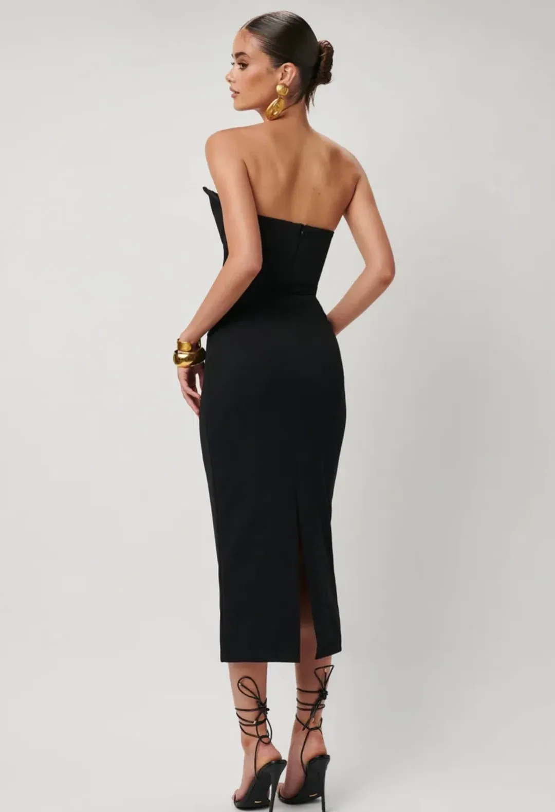 Effie Kats Danna Midi Dress Black Size S / AU 8 for rent on The Volte - main image