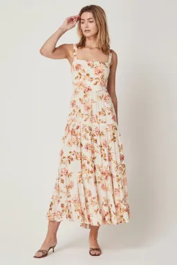 Auguste The Label Eden Maxi Dress Cream Floral Size 12 for rent on The Volte - image 1