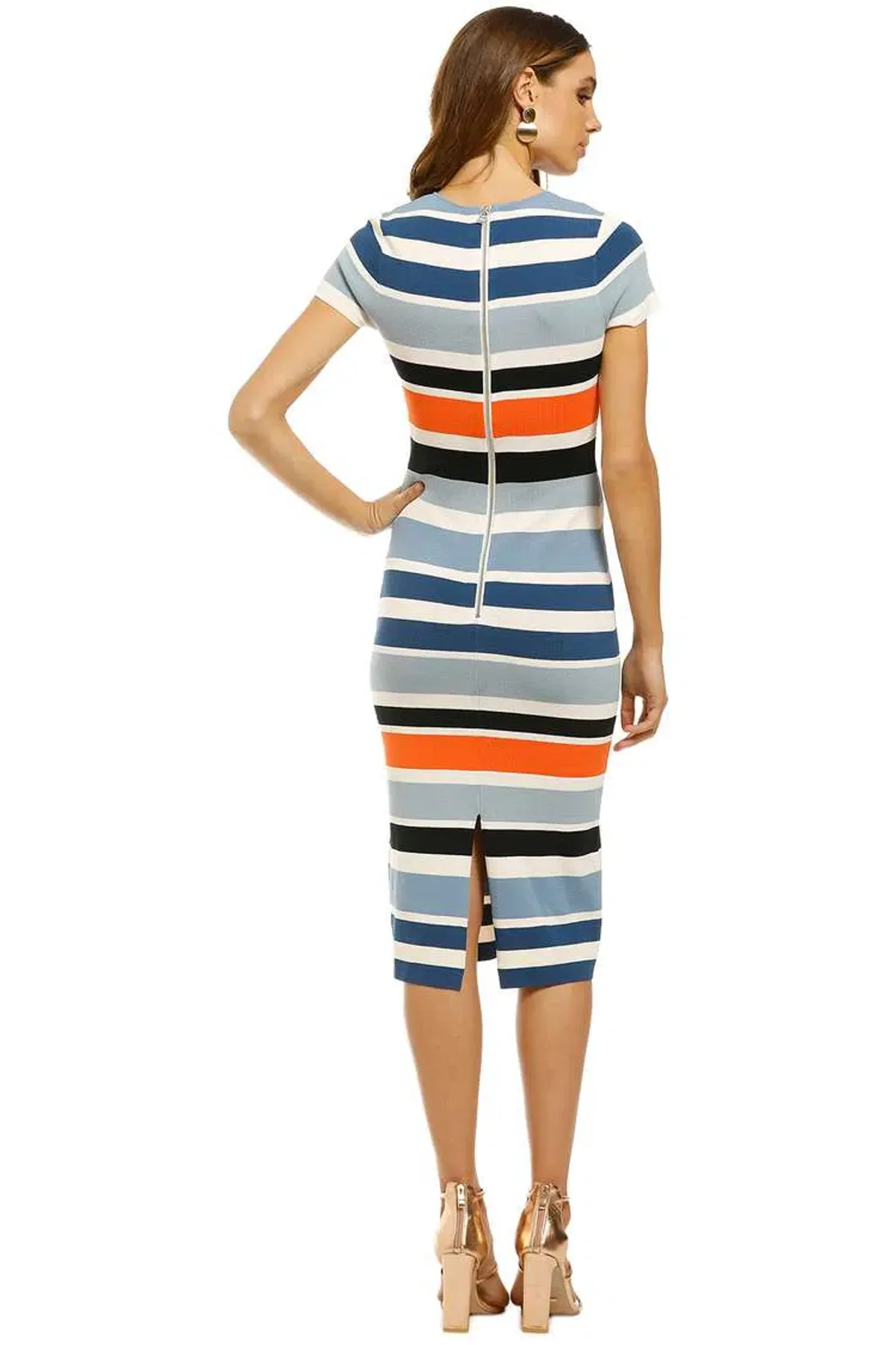 By Jonny Side Line Peplum Tee Dress Multi Size 12 - Image 3