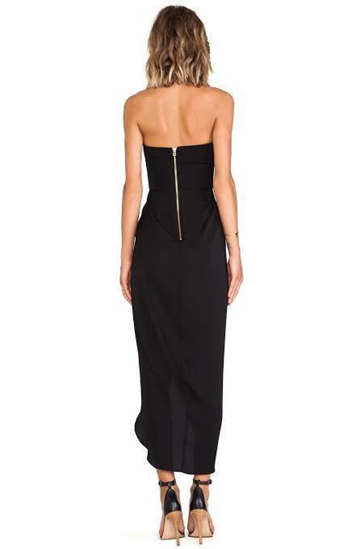 Shona Joy V Bustier Dress Black - Image 3