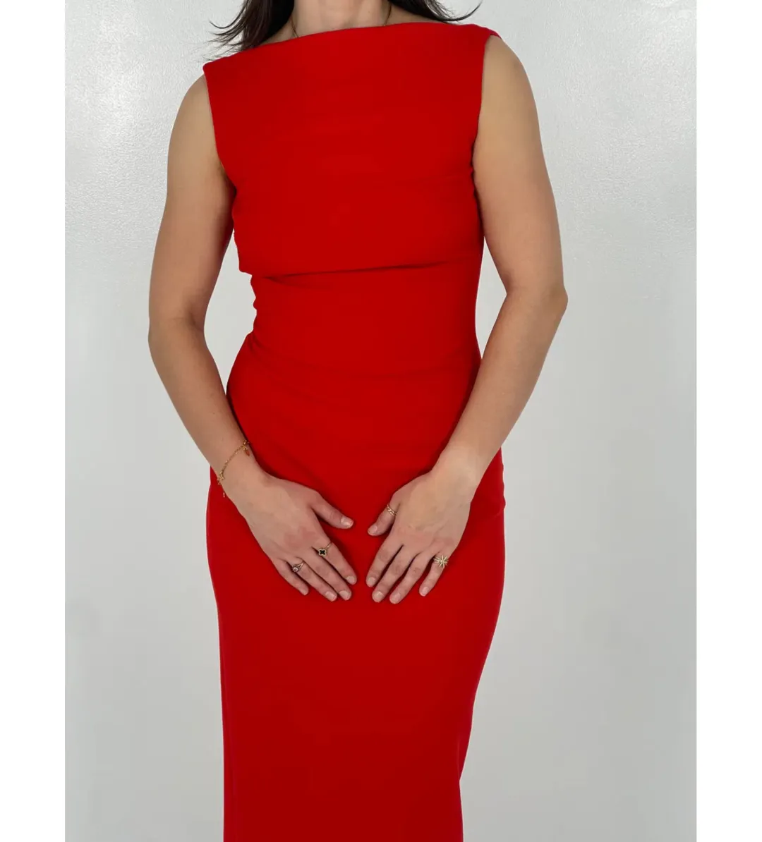 Effie Kats Verona Gown in Cherry Red Size XS / AU 6 for rent on The Volte - main image