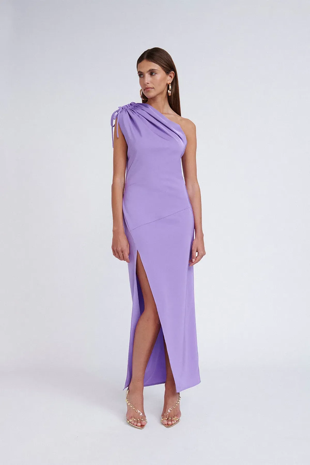 By Johnny Jasmine One Shoulder Dress Lavender Size 8 - Image 1