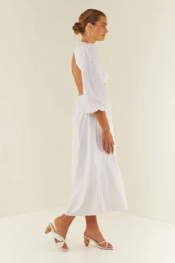 Palm Noosa Domino Dress in White Size 14 for rent on The Volte - image 2