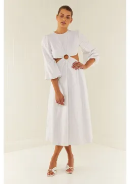 Palm Noosa Domino Dress in White Size 14 for rent on The Volte - image 1