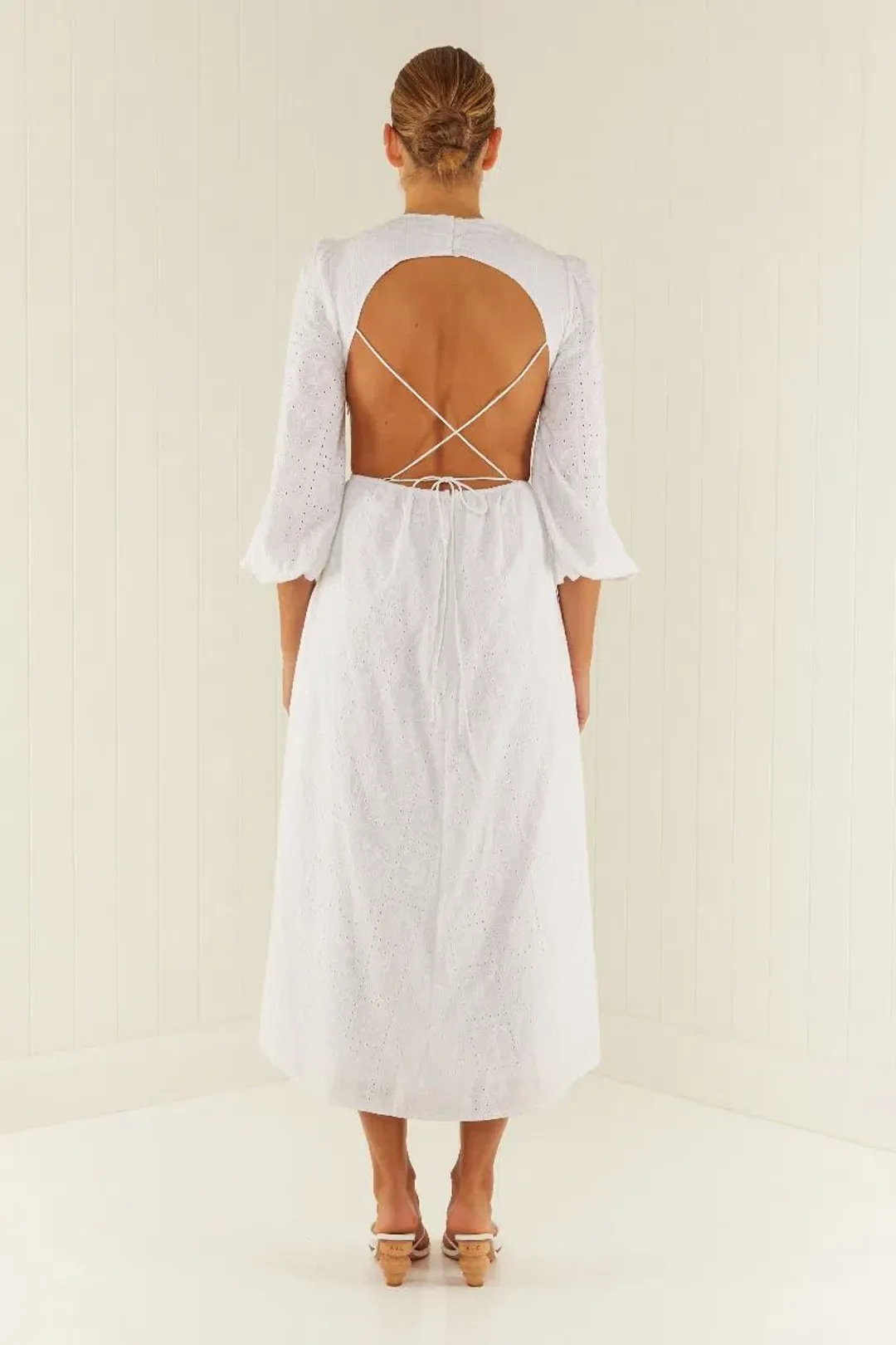 Palm Noosa Domino Dress in White Size 14 for rent on The Volte - main image