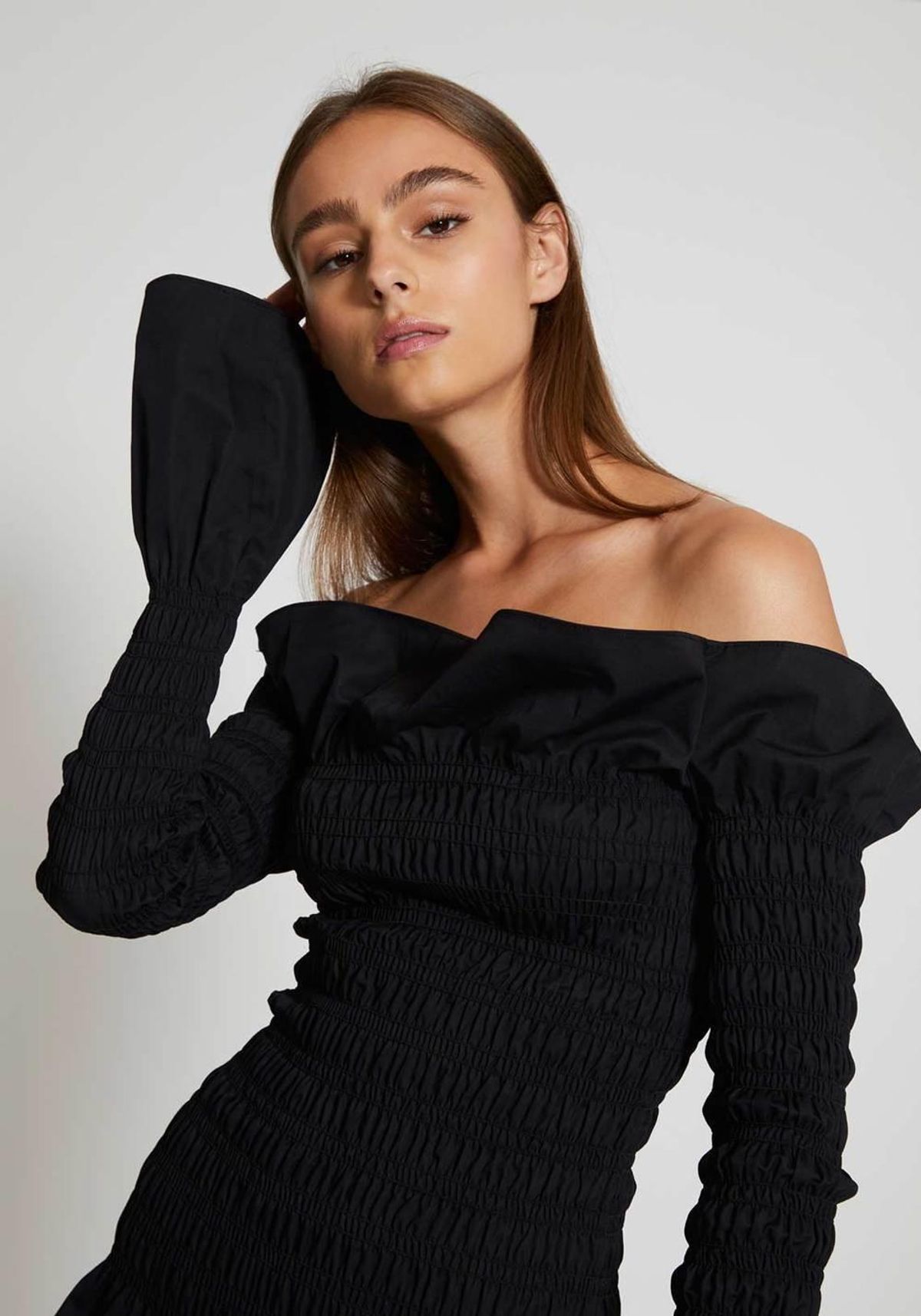 Dion Lee Shirred Mini Dress Black Size 8 - Image 4