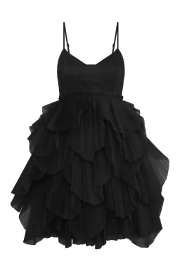 AJE Elsie pleat Mini Dress Black Size 10 for rent on The Volte - image 6