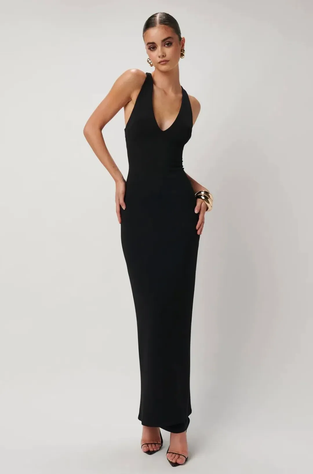 Effie Kats Black Eiza Gown Black Size XS/Au 6 for rent on The Volte - main image