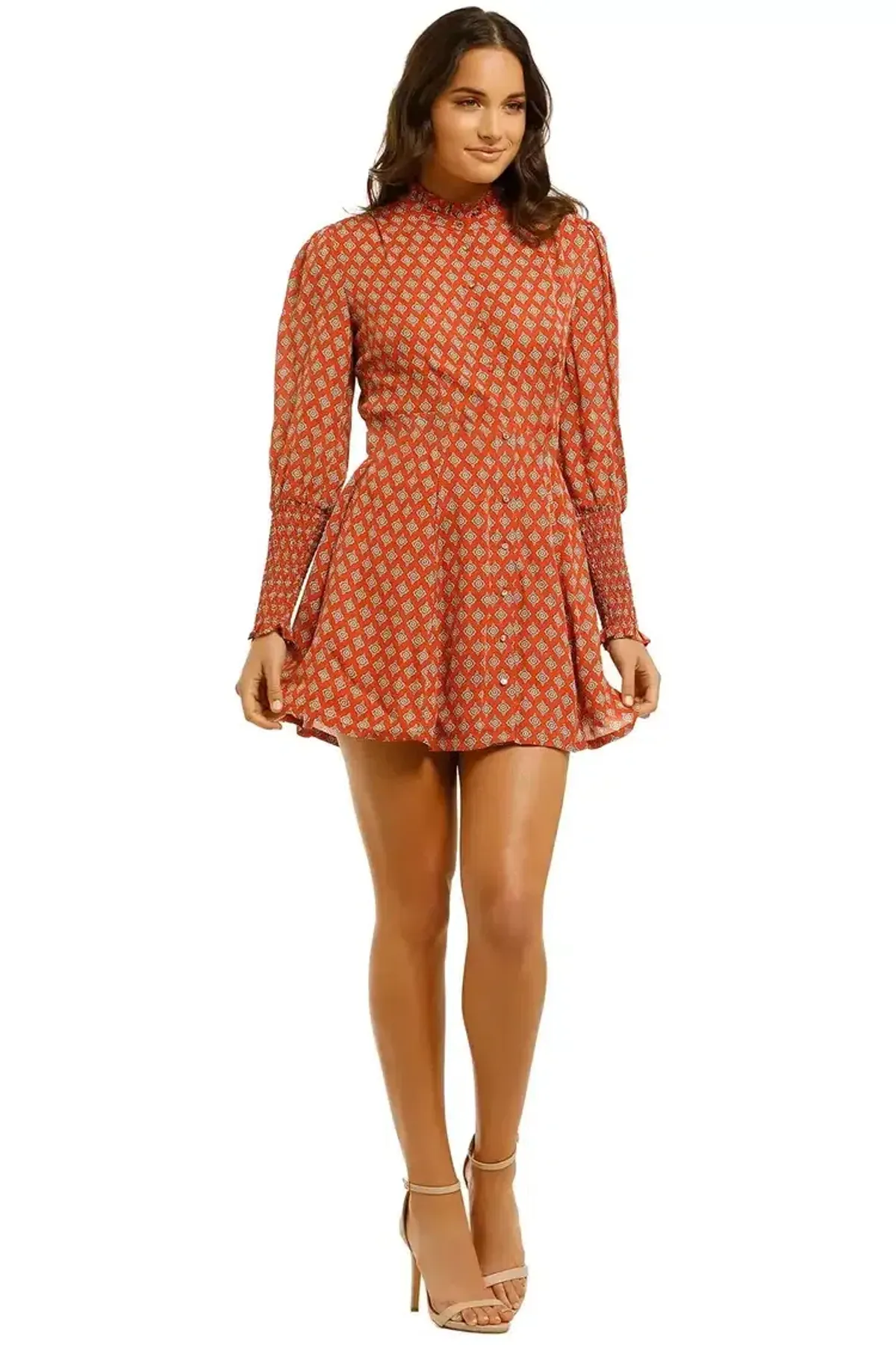 Nicholas Agadir Dress in Marrakech Medallion Saffron Size 8 for rent on The Volte - main image