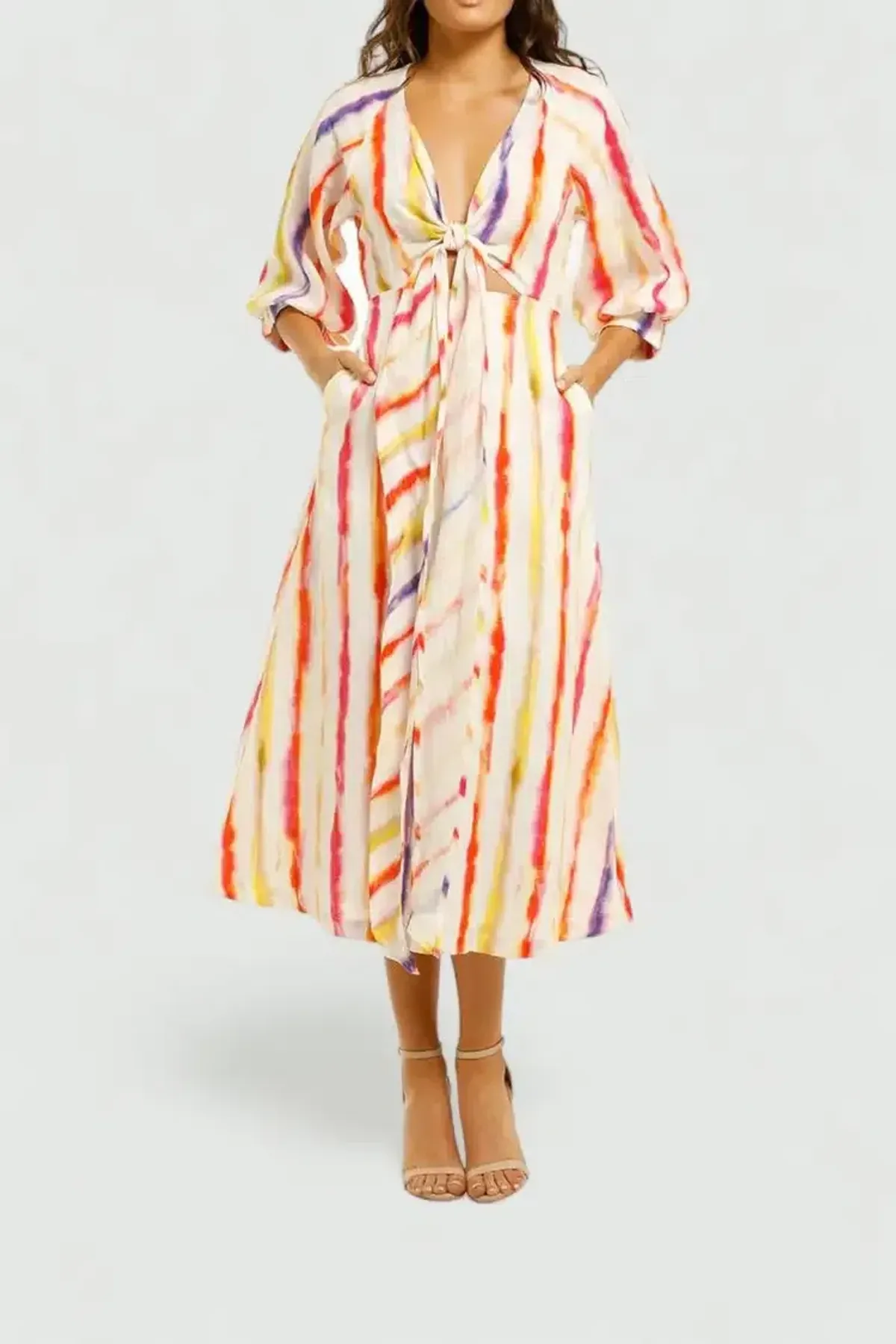 Nicholas Asilah Dress in Brushed Rainbow Size 10 - Image 1