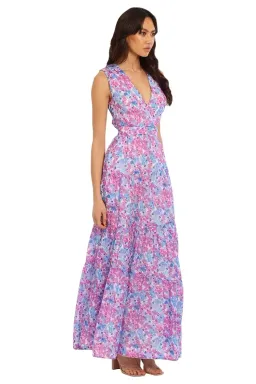 Nicholas Tabatha Dress Purple Floral Size 10 for rent on The Volte - image 1
