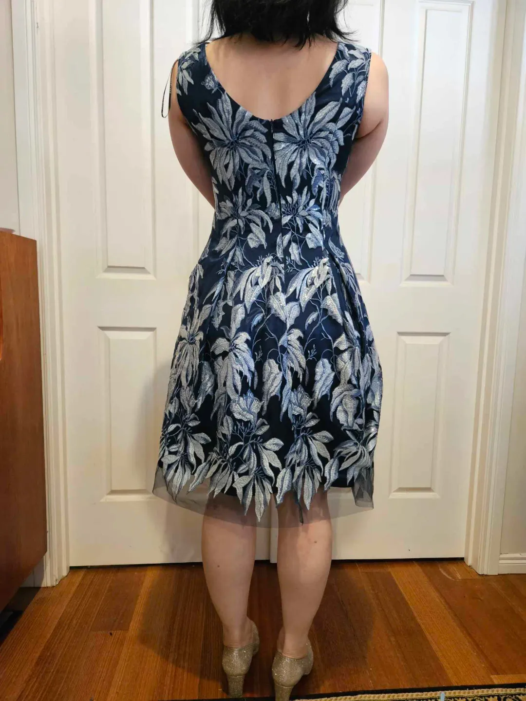 Anthea Crawford Blue Floral Dress Floral Size 10 for rent on The Volte - main image