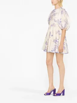 Zimmermann Puff-Sleeve Linen Mini Dress Size 8 for rent on The Volte - image 3