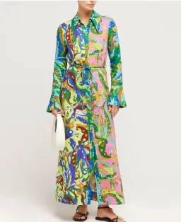 Alémais Yvette Shirtdress Multi Size 8 for rent on The Volte - image 1