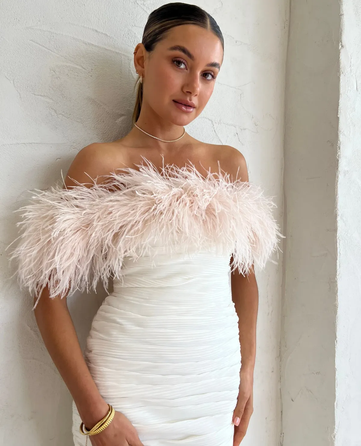 Rachel Gilbert Zion Gown White Size 10 - Image 4