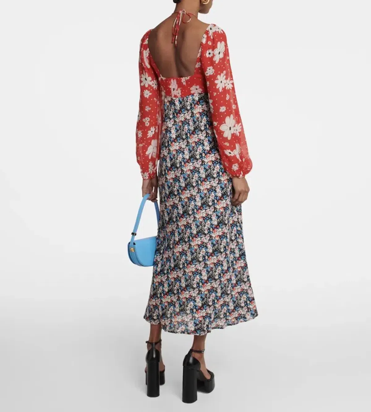 Rixo Jeanie Dress Multi Floral Size XXS / AU 6 - Image 4