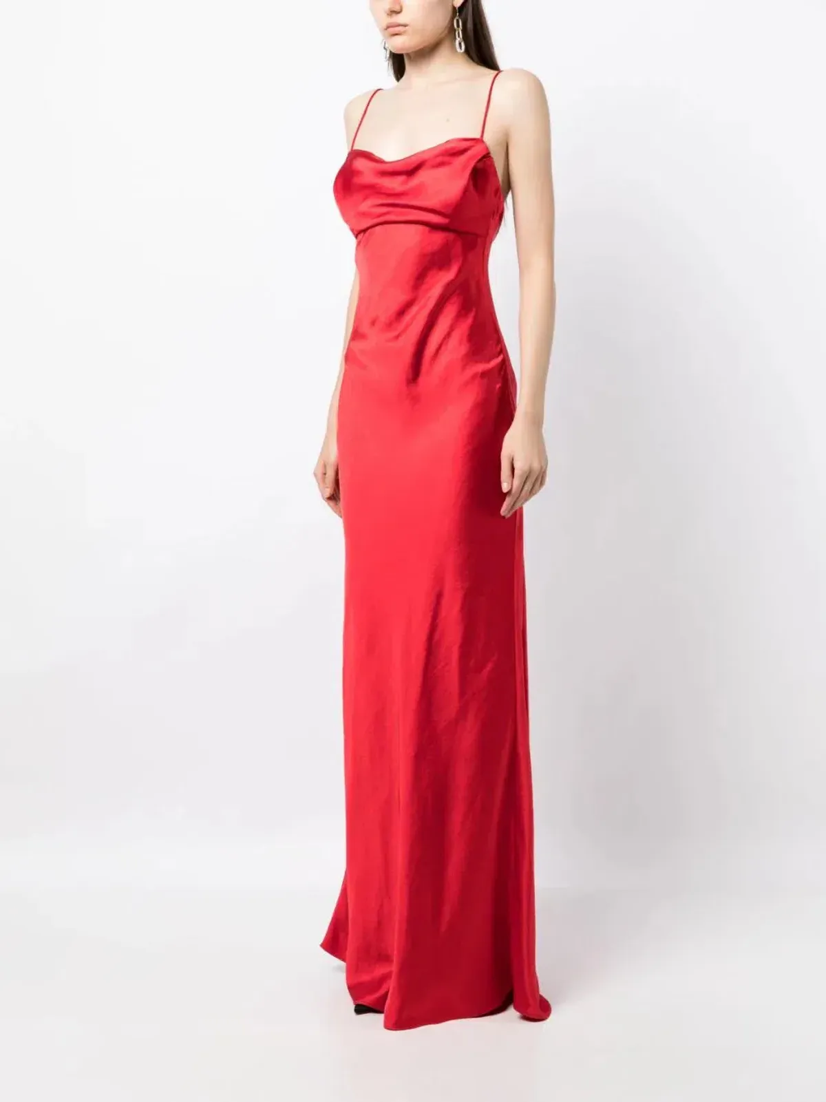 Rachel Gilbert Skyla Gown in Cherry Size 8 - Image 1