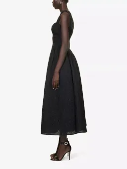 Rachel Gilbert Sophy Strap Midi Dress Black Size 1 / AU 8 for rent on The Volte - image 2