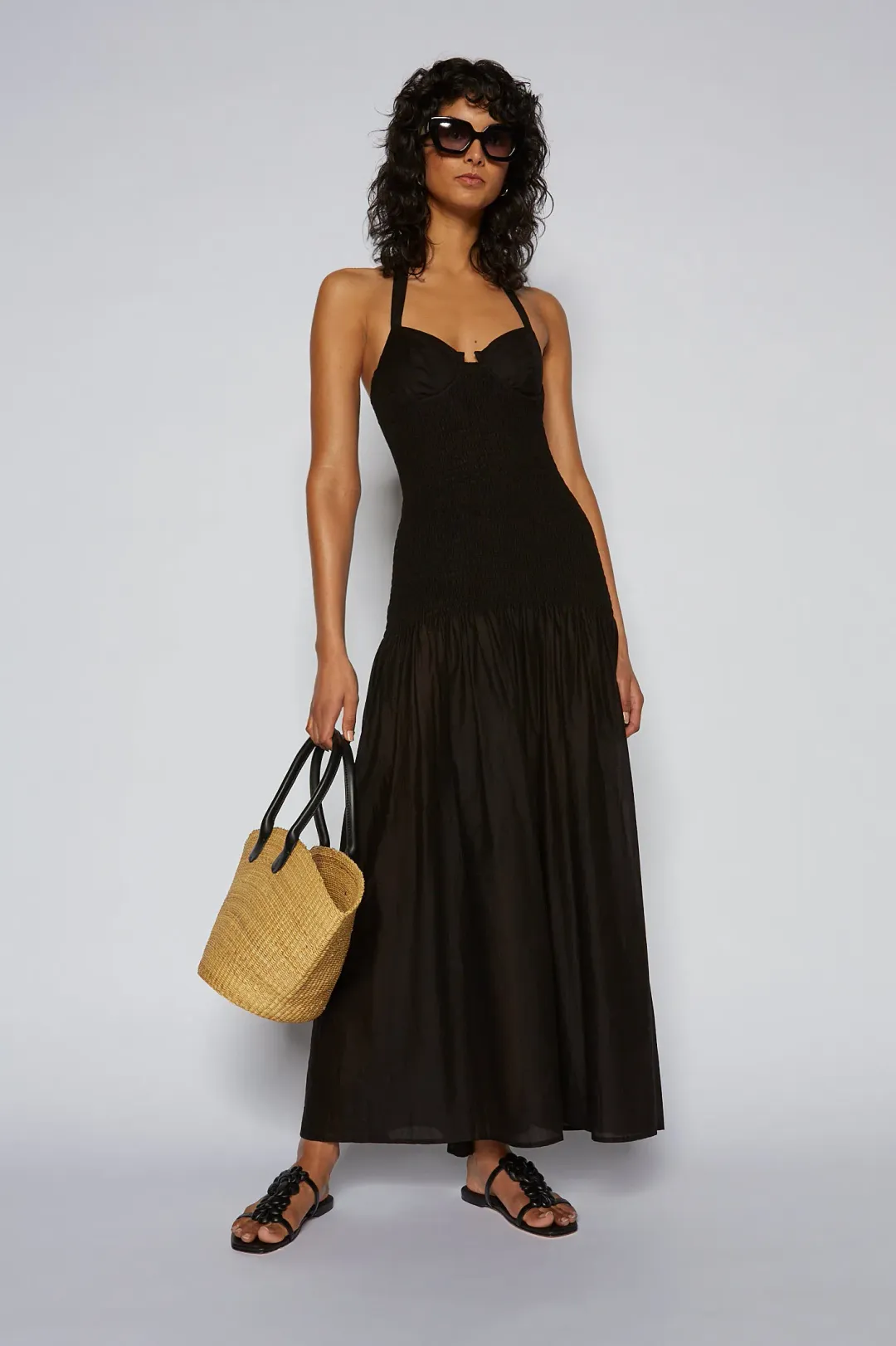 Scanlan Theodore Cotton Bralette Dress Black Size 0 / AU 6 for rent on The Volte - main image