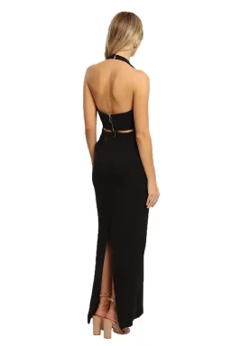 Nicholas Bandage Halter Plunge Gown in Black Size 6 for rent on The Volte - image 3