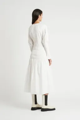 Sir The Label Cecil Long Sleeve Midi Dress White Size 0/Au 6 for rent on The Volte - image 3