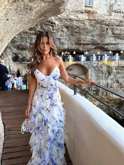 Menti Iris Flower Dress Floral Size XS/AU6 for rent on The Volte - image 1