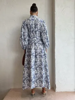 Palm Noosa Noddy Dress Blue Jungle Print Size 12 for rent on The Volte - image 5