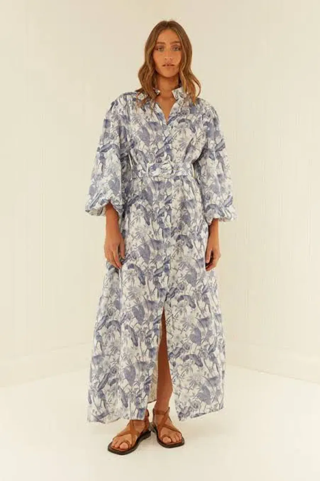 Palm Noosa Noddy Dress Blue Jungle Print Size 12 for rent on The Volte - main image