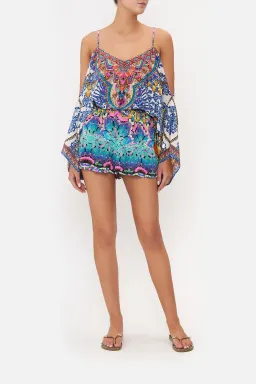 Camilla Drop Shoulder Playsuit Lucky Charms Size S/ Au 10 for rent on The Volte - image 1