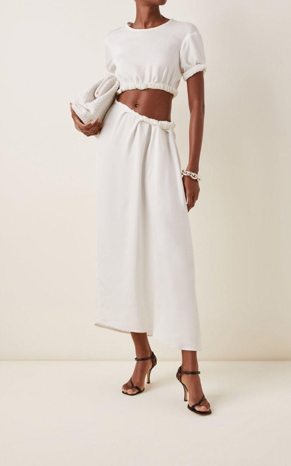 Christopher Esber Rolled T-Shirt Dress White Size 8 - Image 2