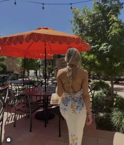 Zimmermann Halcyon Slip Midi Dress Orange Blue Floral Size 0 / AU 8 for rent on The Volte - image 8