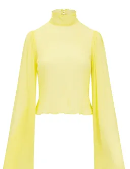 Rat & Boa Lulema Blouse Lemon Yellow Size XL / AU 14 for rent on The Volte - image 4