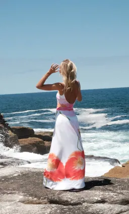 With Harper Lu Low Back Maxi Dress in Poppy Size 8 for rent on The Volte - image 2