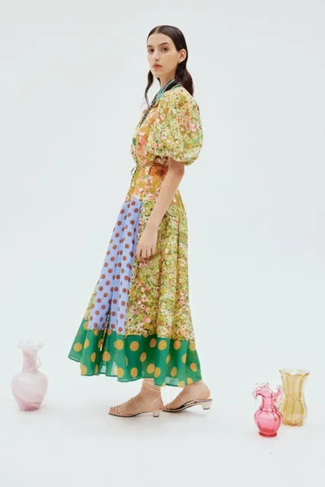 Alemais - Finn Shirt Dress Print Multi - Size 12 for rent on The Volte - main image