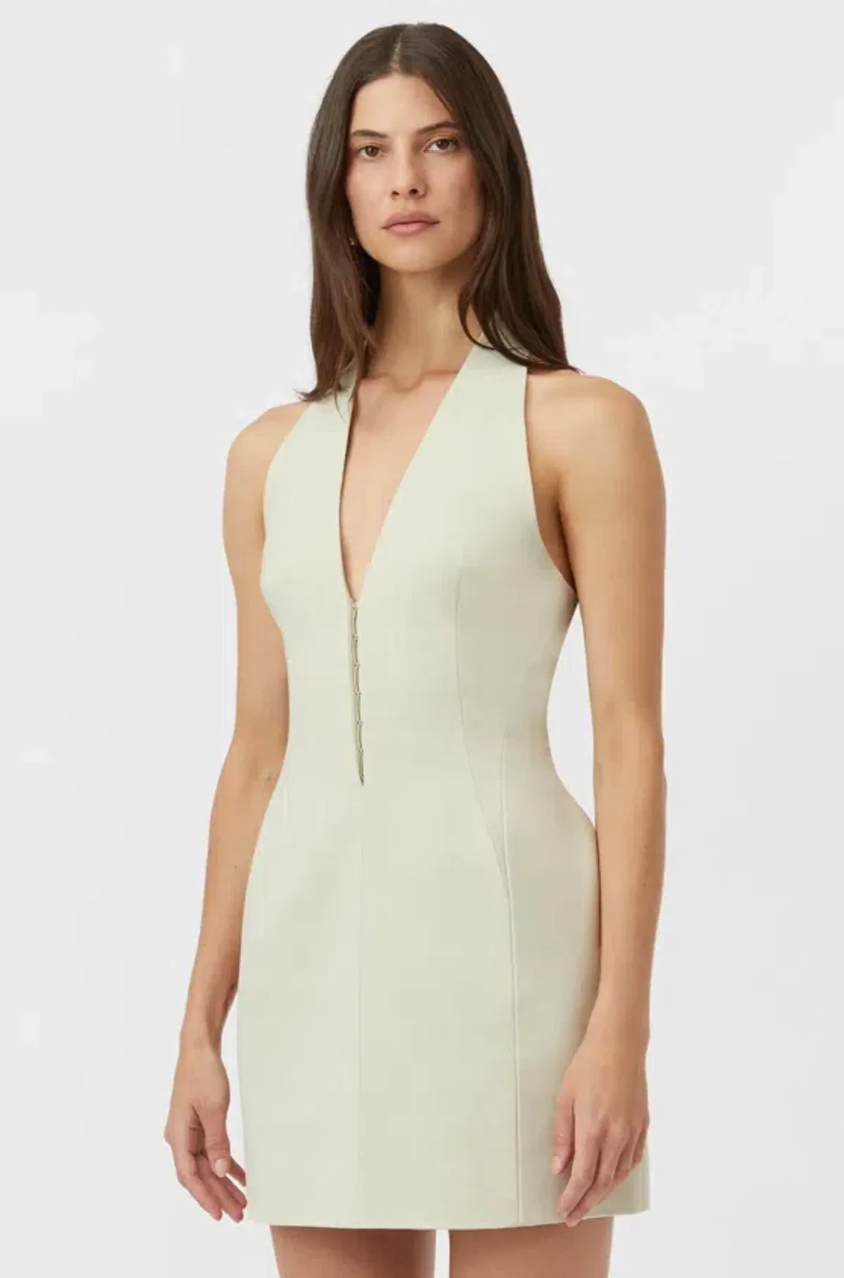 Camilla And Marc Petra Halter Neck Mini Dress Pistachio Green Size AU 6 - Image 2