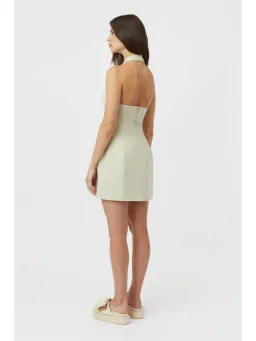 Camilla And Marc Petra Halter Neck Mini Dress Pistachio Green Size AU 6 for rent on The Volte - image 3