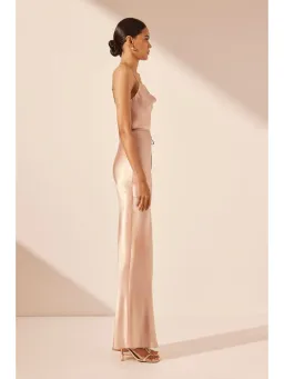 Shona Joy La Lune Bias Cowl Maxi Dress Desert Rose Size AU 10 for rent on The Volte - image 2